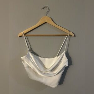 White Fox Boutique Asymmetrical Crop